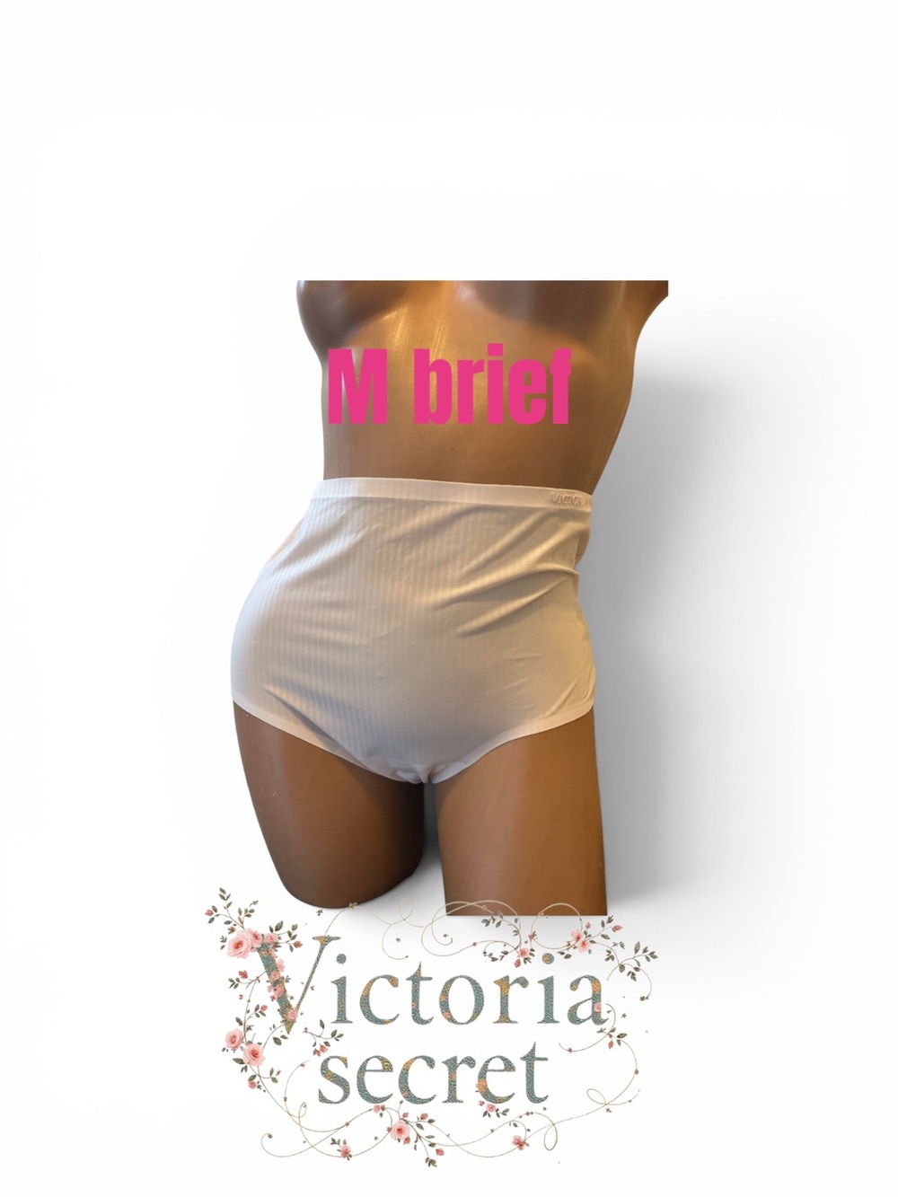 Victoria's Secret White Ribbed High-Waist Brief